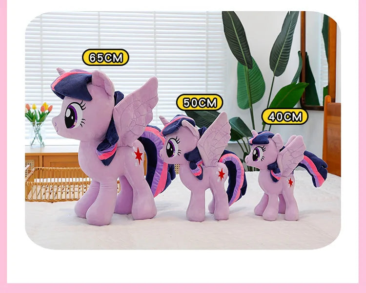 New My Little Pony Plush Doll Anime Twilight Sparkle Fluttershy Pinkie Pie Premium Automotive Accessory