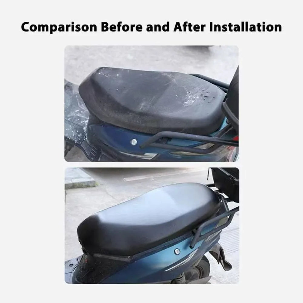 Motorcycle Seat Cover Elastic PU Leather Motorbike Protector Cushion Interior