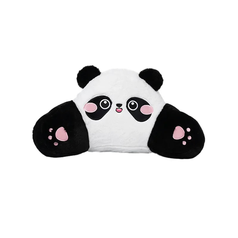 Car Headrest Neck Protection Pillow Cute Plush Panda Backrest in the Lumbar