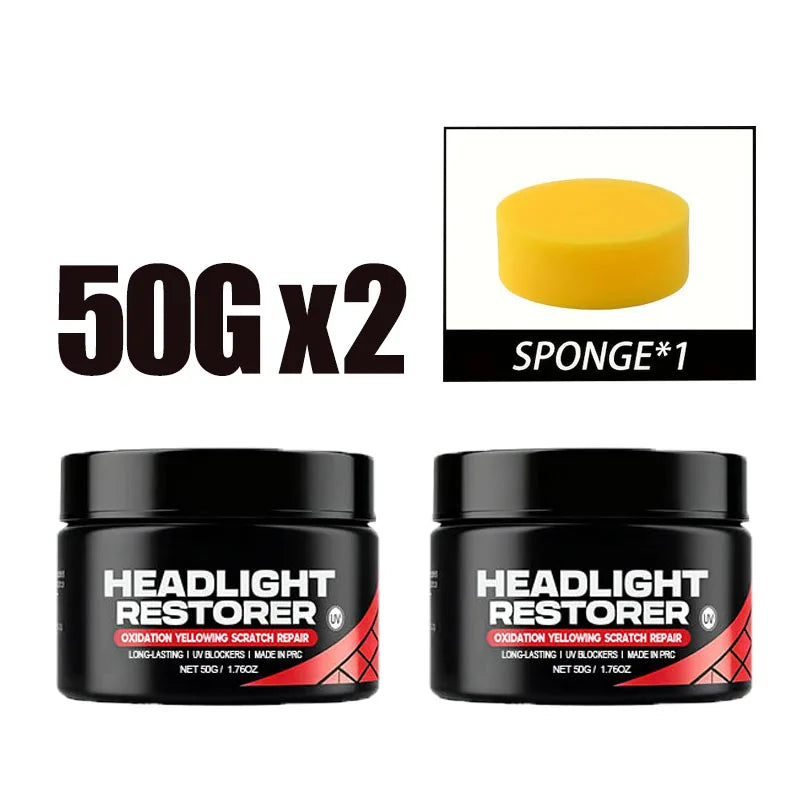 Professional Car Headlight Restoration Yellowing, Oxidation,Fogging Removes Automotive Front & Rear Light Polish Clean Care