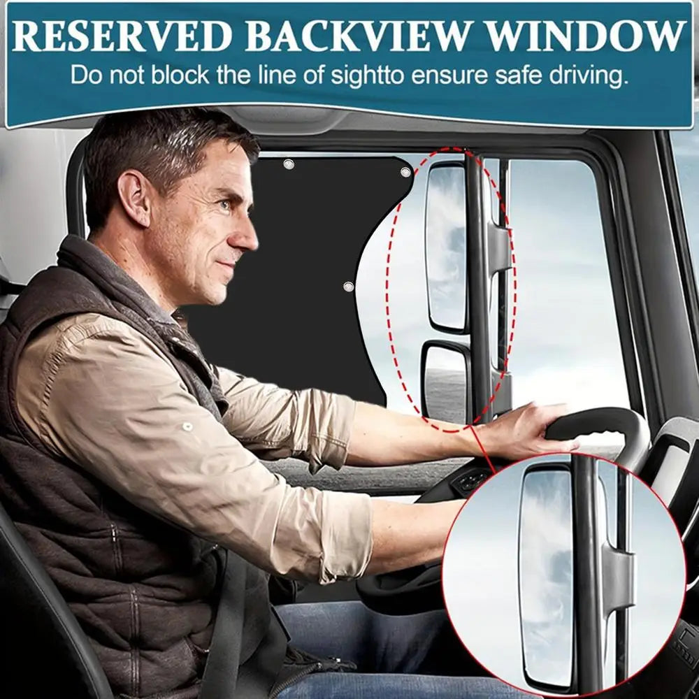 Semi Window Shade Side Window Sun Shade Protective Truck Sun Shade Block Sun