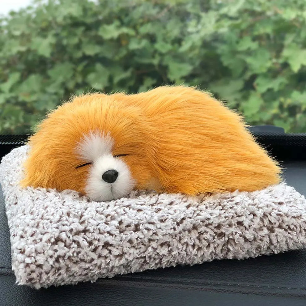 Car Dashboard Ornaments Decor Cute Simulation Plush Cats Dogs Toy Automobiles Premium Automotive Accessory