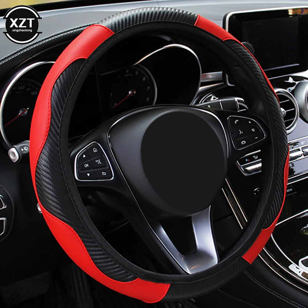 Hot Car Steering Wheel Cover Anti Slip PU Leather Steering Covers Suitable