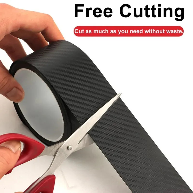 Nano Carbon Fiber Car Sticker Paste Protector Strip DIY Automotive Protective Premium Automotive Accessory