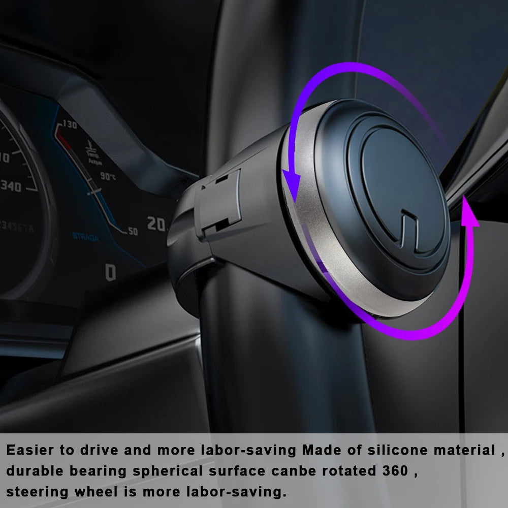 Labor Saving Car Steering Wheel Booster Spinner Knob Truck Tractor Forklift 360