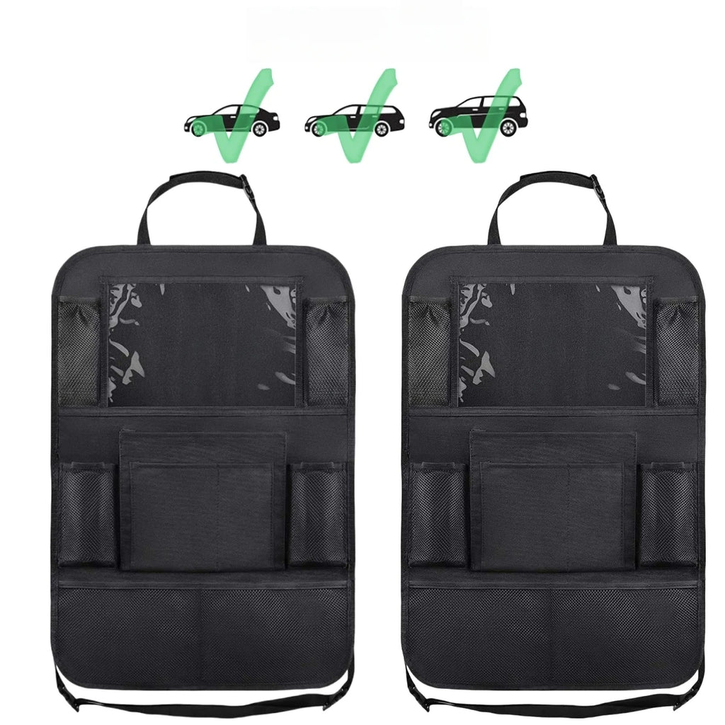 Car Seat Back Organizer 10 Storage Pockets with Touch Screen Tablet Holder