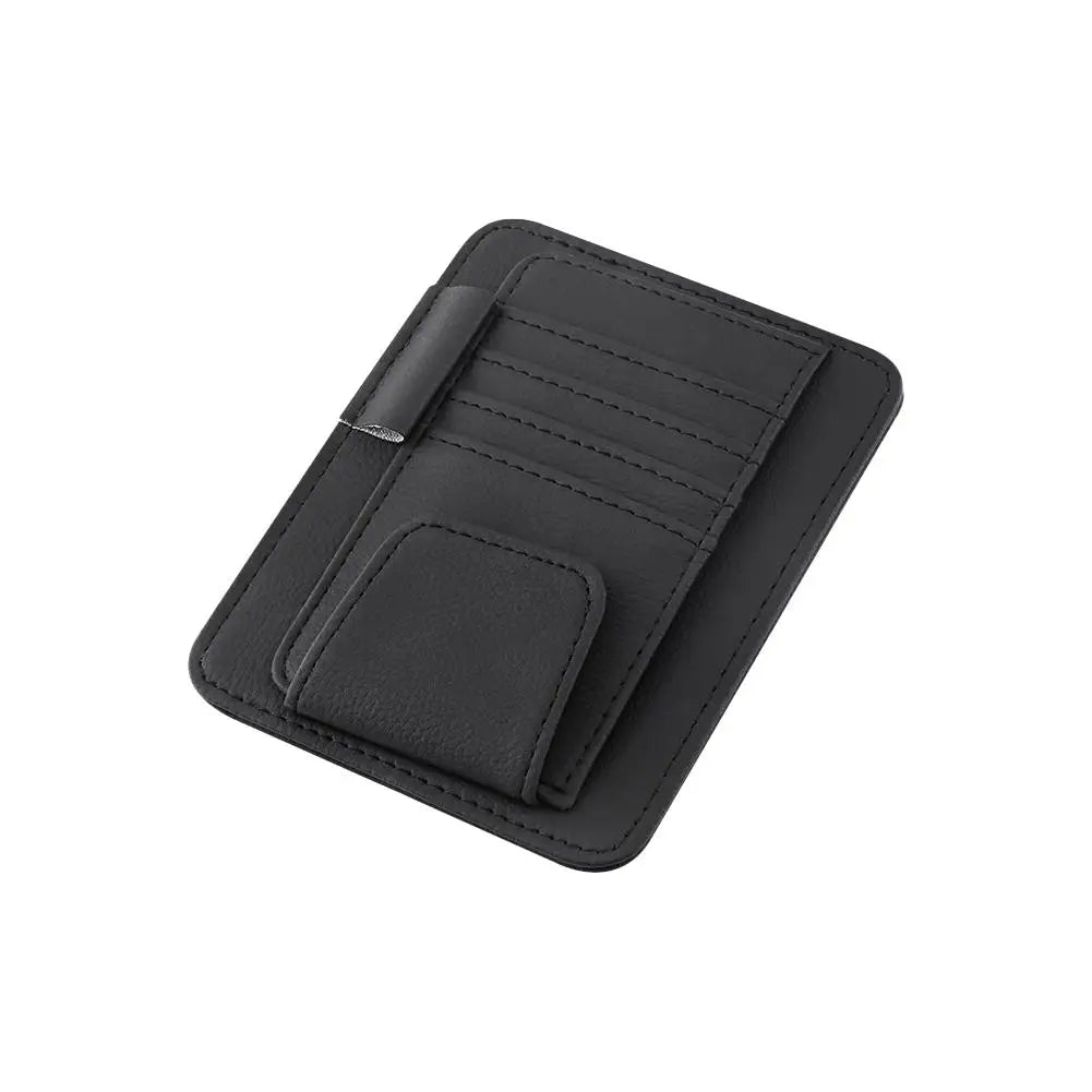 Car Sun Visor Organizer Multi-Pocket Business Card Storage Management Sunglasses