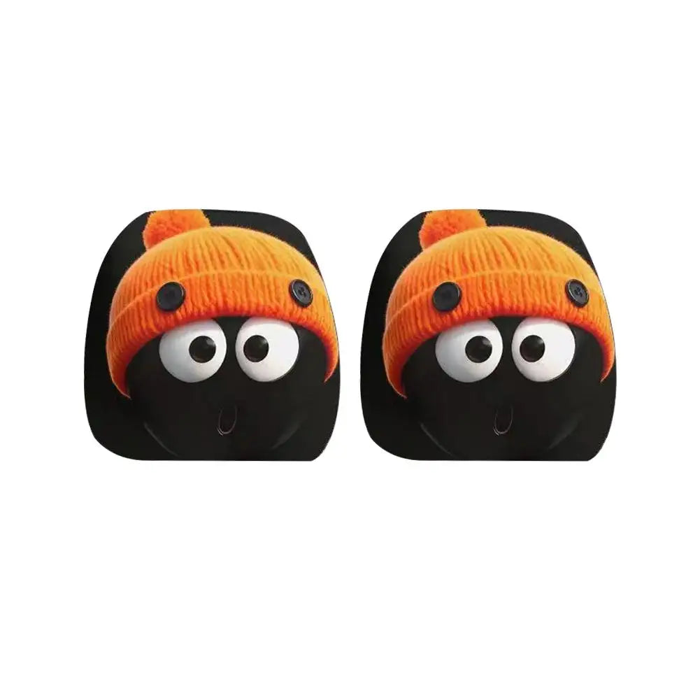 Funny Car Headrest Cover Elastic Slip On Seat Protector Mystery Interior Auto