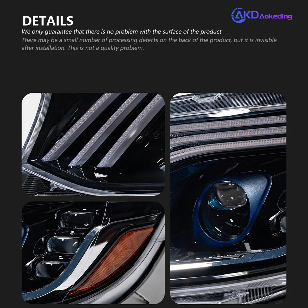 AKD Car Lights for Benz Sprinter Headlight Projector Lens 2018-2025 front Maybach Style Head Lamp DRL Automotive Accessories