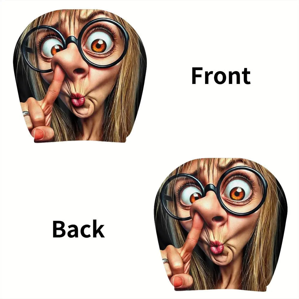 Fun Drive Car Headrest Cover Washable Easy To Install Personalized Interior