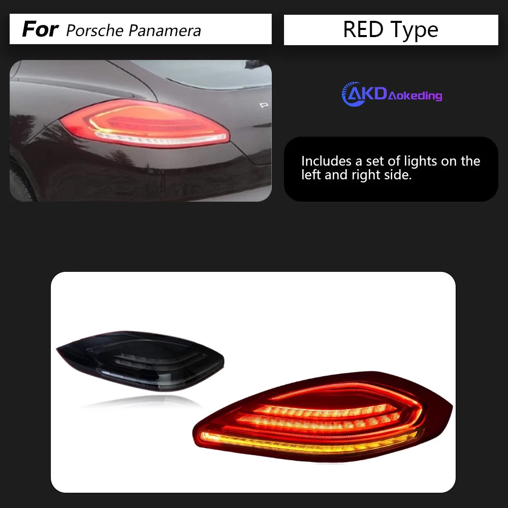 AKD Tail Lamp for Porsche Panamera 970.1 970.2 LED Tail Light 2010-2017 Rear Fog Brake Turn Signal Automotive Accessories