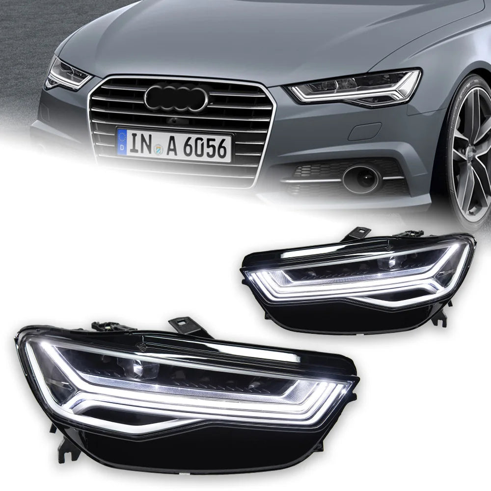 AKD Car Styling for A6 Headlights 2012-2018 Upgrade A6L All LED Headlight DRL Head Lamp Dynamic Singal High Low Beam Accessories