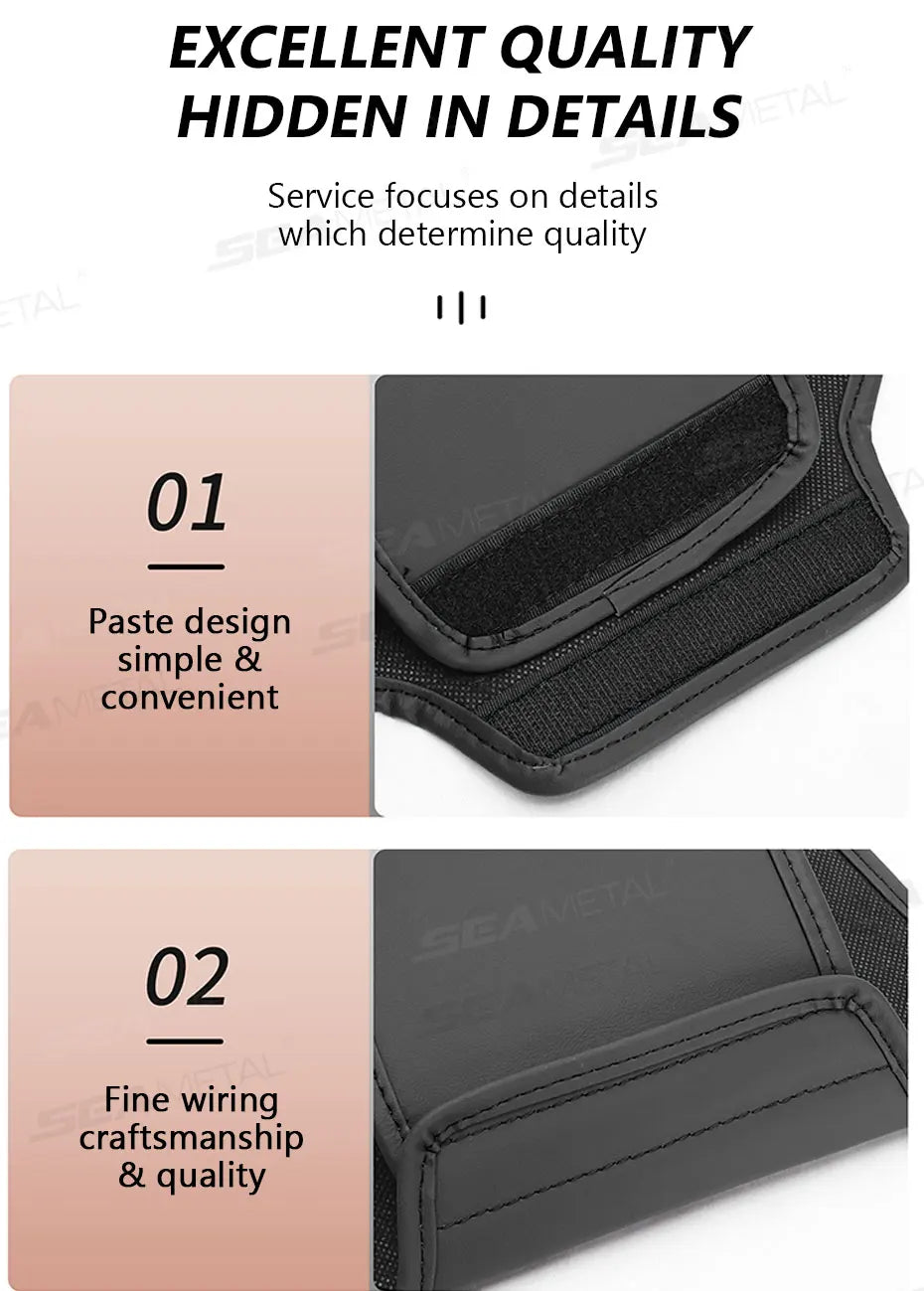 BLALION Premium Car Headrest Cover Universal Leatherette Neck Support Protector