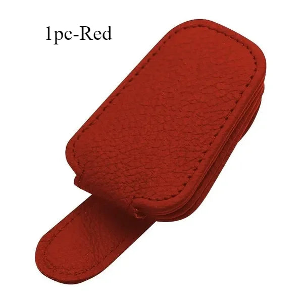 Car Sun Visor Glasses Case Holder Sunglasses Clip Ticket Card Multifunction
