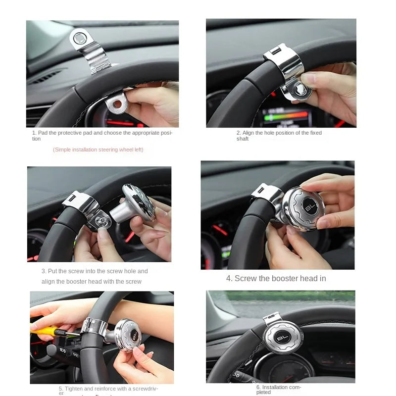 Car Steering Wheel Booster Ball Turning Spinner Knob Bearing Power Handle