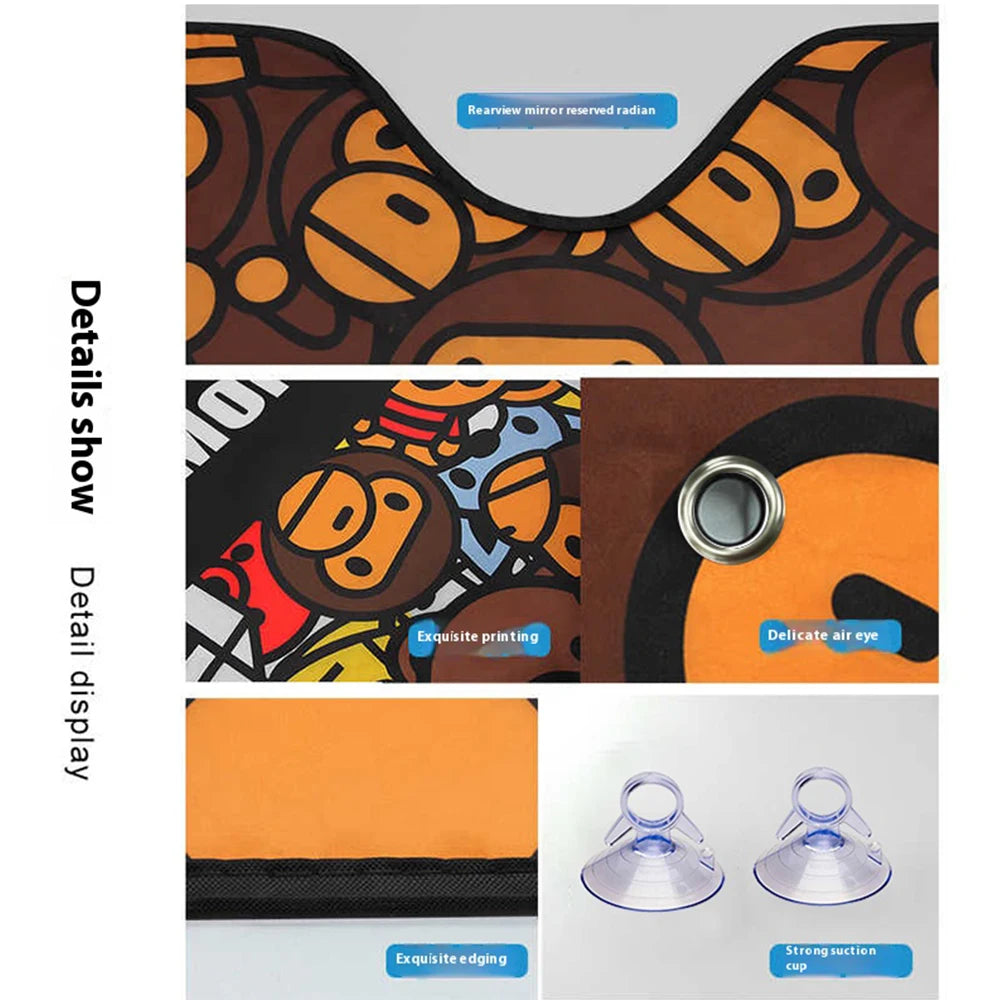 Snoopyes Cartoon Cute Car Sun Shade Windscreen Front Window Visor 70x130 cm