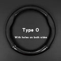Universal Car Steering Wheel Cover Carbon Fiber Leather D shape O Shape