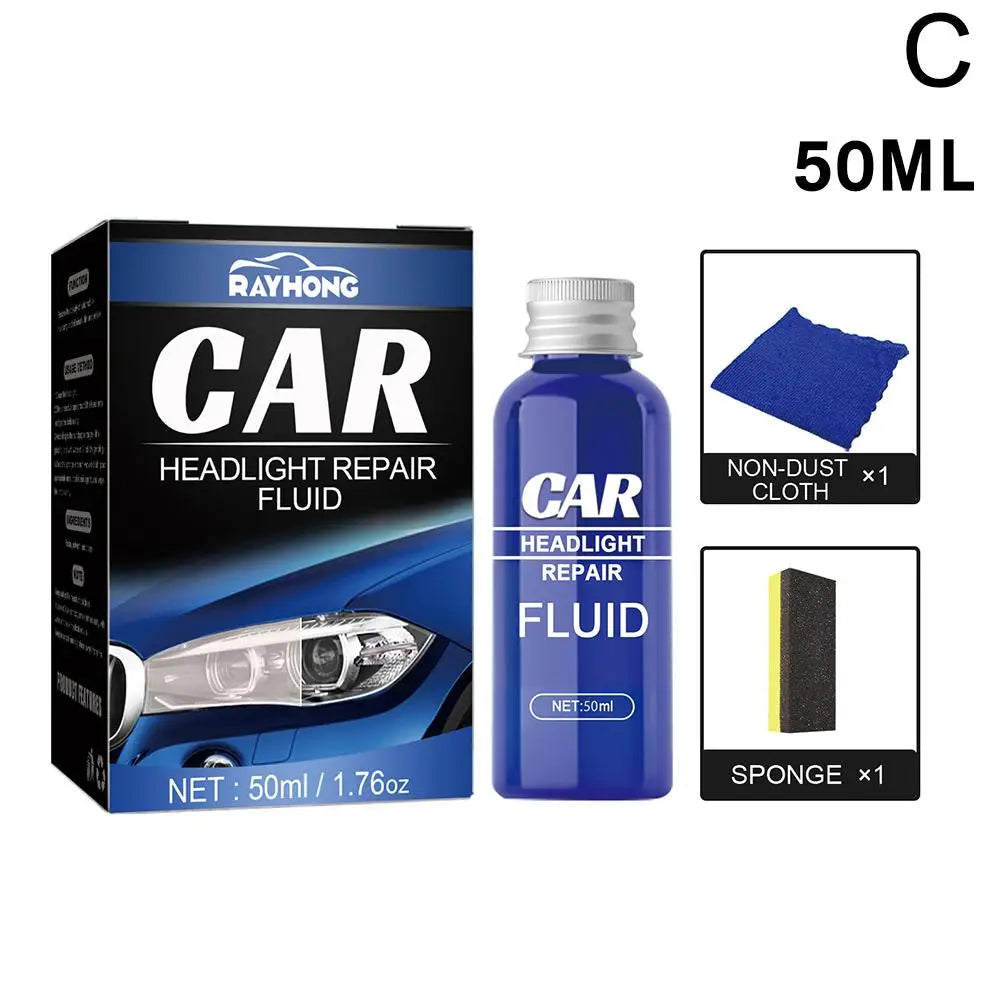 Car Headlights Restoration Kit Chemical Brightener Headlight Polisher Restorer Polishing Paste Set Auto Headlamps Wax Sanding