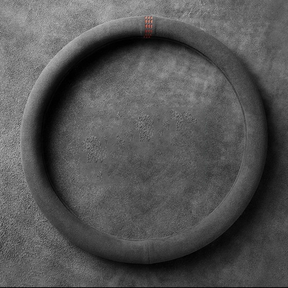 Car Steering Wheel Covers Cowhide Suede Steering Wheel Cover Wrap Universal