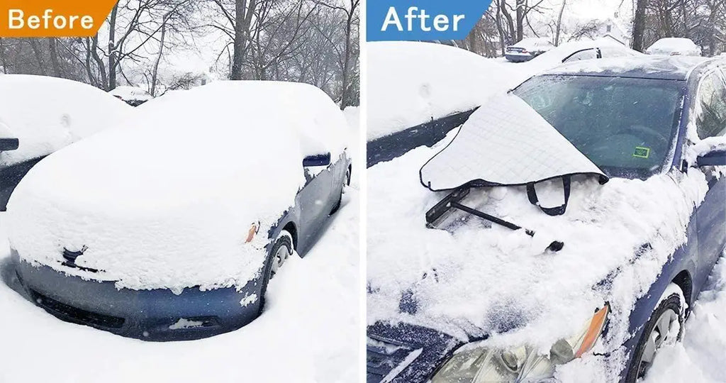 Universal Car Windshield Snow Cover - Frost Ice Rain & Sun Protector for Most