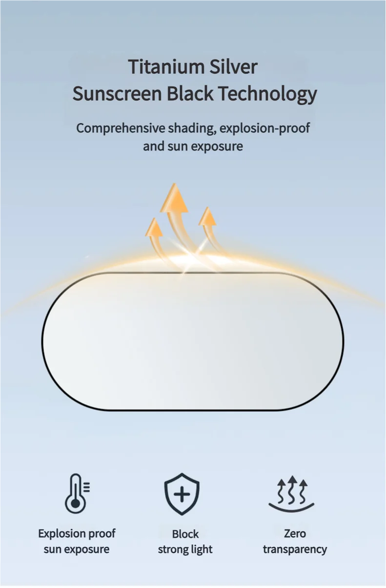UV-Reflective Car Sun Shade Cover Rear Windshield Sun Protection Sunshade