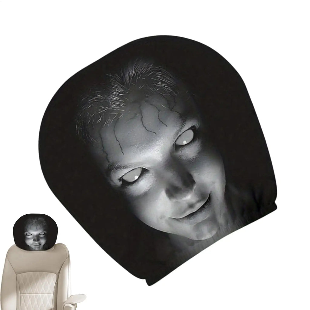 Car Headrest Cover Funny Auto Interior Supplies Head Rest Protector Vehicle