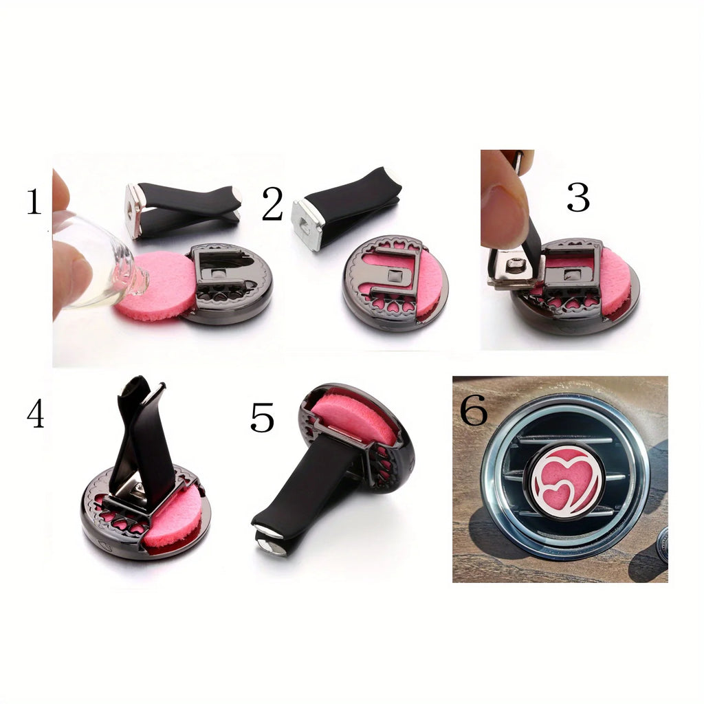 1pc Refillable Car Air Freshener Perfume Diffuser Clip Auto Vent SUV Truck