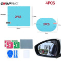4PCS Car Rainproof Film 2 Auto Rearview Mirror Side Windows Waterproof Anti-fog Premium Automotive Accessory
