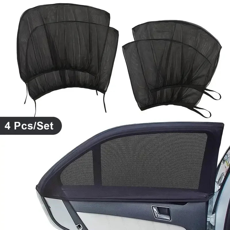 Car Window Shade Mesh 2 or 4 pcs screen window set premium window sunshade breat