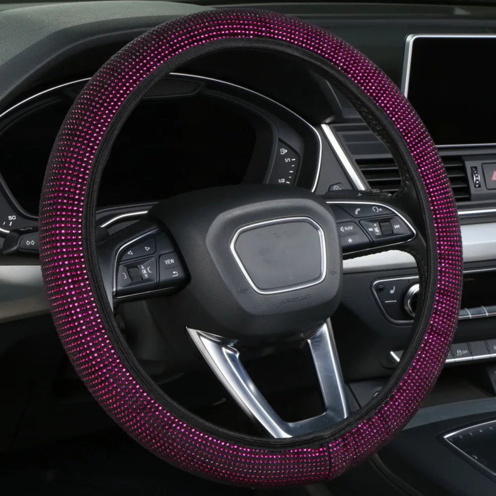 Crystal Steering Wheel Cover Bling Diamond Car Steering Wheel Cover