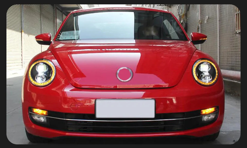 AKD Head Lamp for VW Beetle LED Headlight 2006-2021 Headlights Beetle DRL Turn Signal High Beam Angel Eye Projector Lens