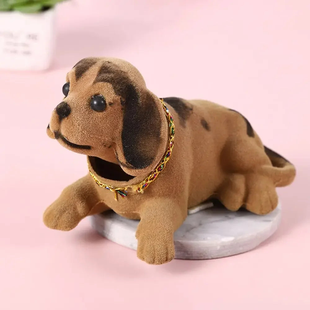 Car Ornaments Shaking Head Dog Doll, Cute Nodding Puppy Dashboard Toys Auto Premium Automotive Accessory
