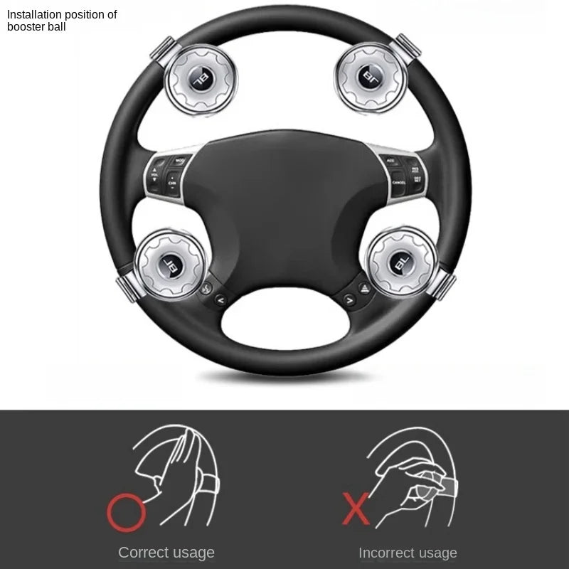 Car Steering Wheel Booster Ball Turning Spinner Knob Bearing Power Handle
