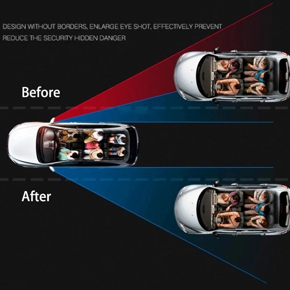 360 Degree Adjustable Blind Spot Mirror Car Auxiliary Rearview Convex Round Premium Automotive Accessory