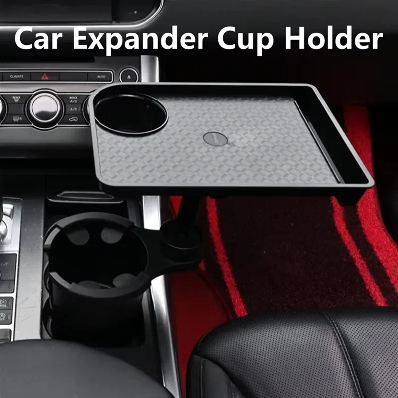 High Quality Universal Car Cup Holder Tray 360 Rotating Adjustable Dual Bracket