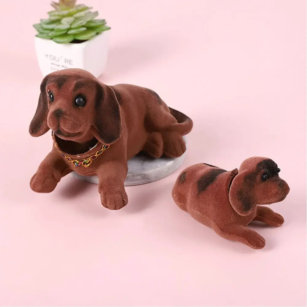 Car Ornaments Shaking Head Dog Doll, Cute Nodding Puppy Dashboard Toys Auto Premium Automotive Accessory