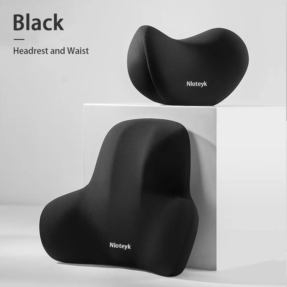 Car Neck Pillow Memory Foam Protective Lumbar Back Support Breathable SUV Truck