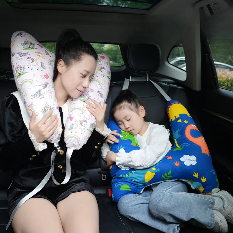 Car Headrest Sleeping Tool Seat Cushion Back Neck Pillow Washable Interior