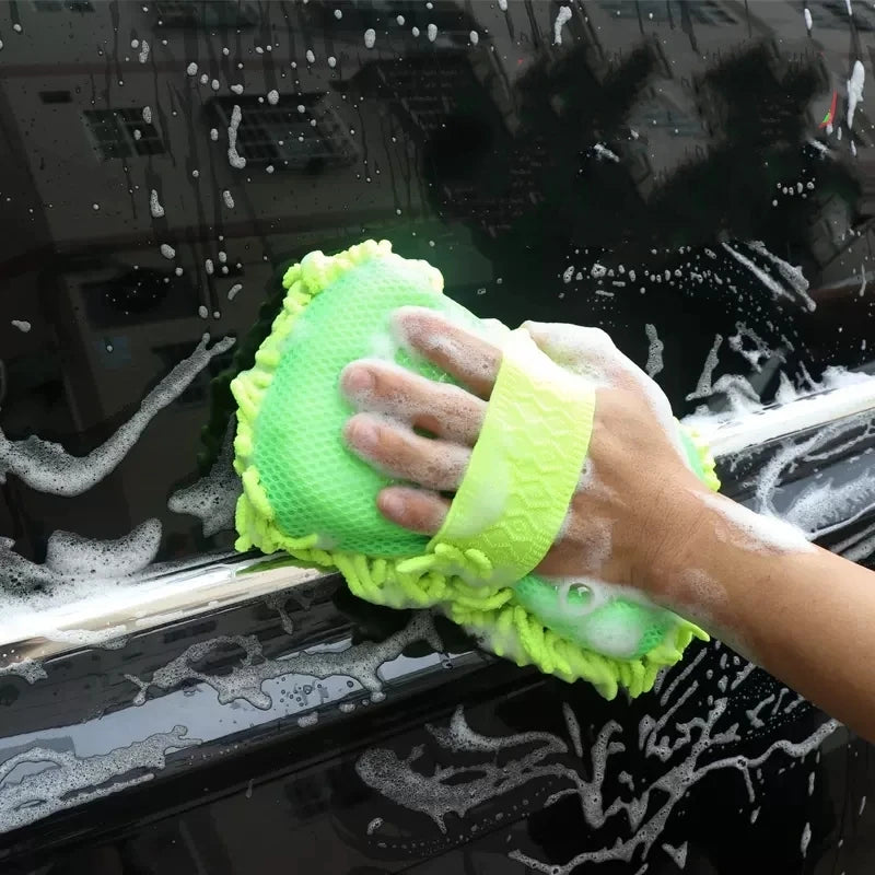 Microfiber Car Wash Sponge Cleaning Car Care Detailing Brushes Washing Towel Auto Gloves Styling Accessories