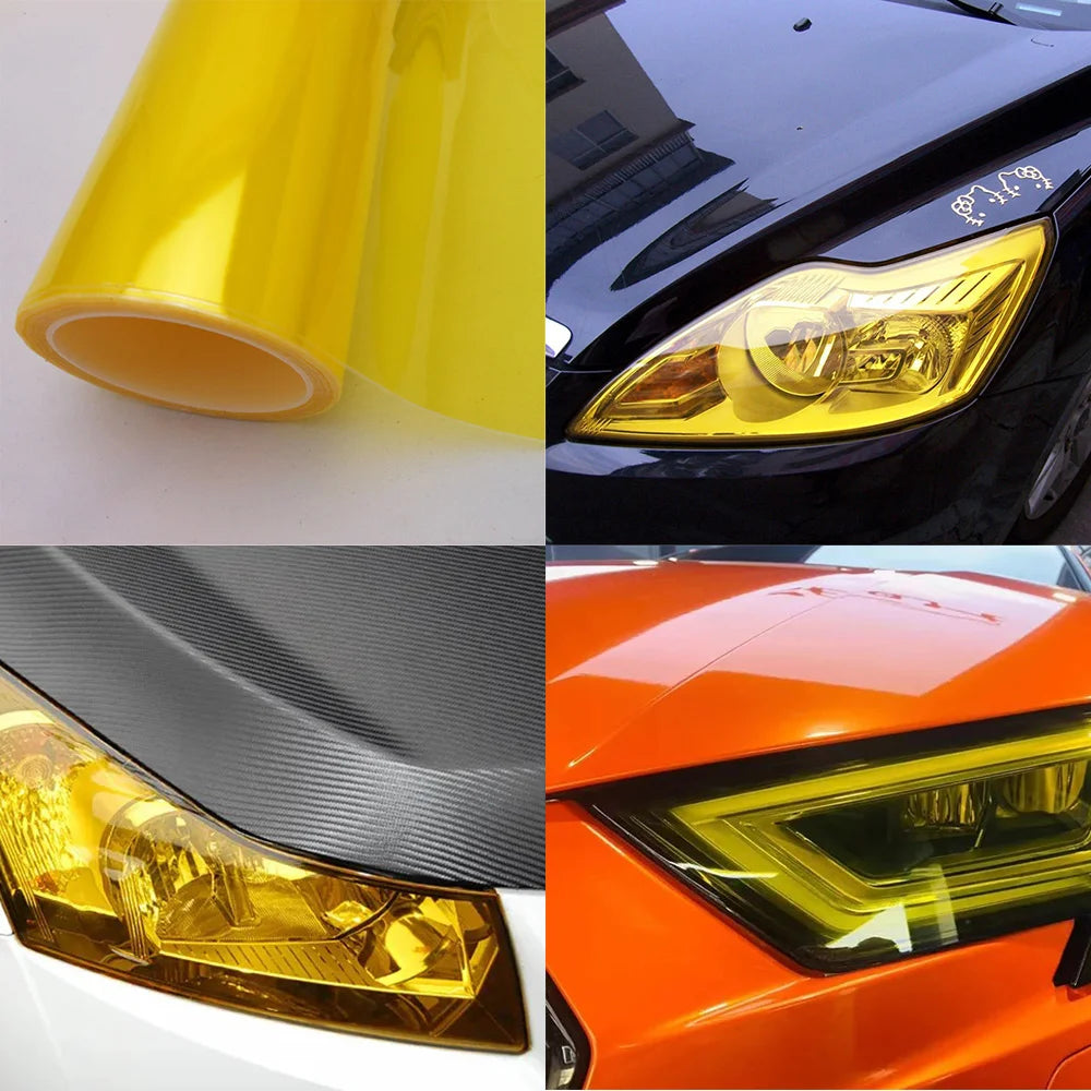Smoke Matte Black Car Headlight Film Tint Taillight Fog Light Vinyl Film For Headlights Rear Lamp Tinting