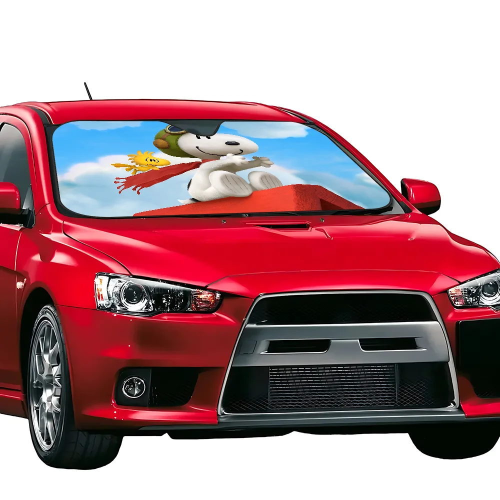 Snoopyes Cartoon Cute Car Sun Shade Windscreen Front Window Visor 70x130 cm