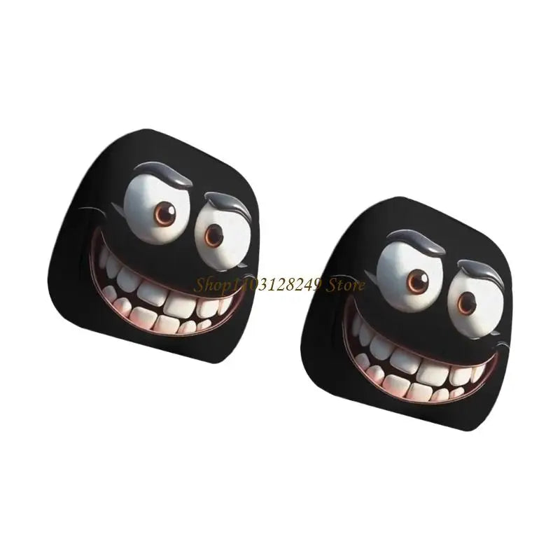 4 Car Headrest Covers Novelty Humorous Design Interior Head rest Protector