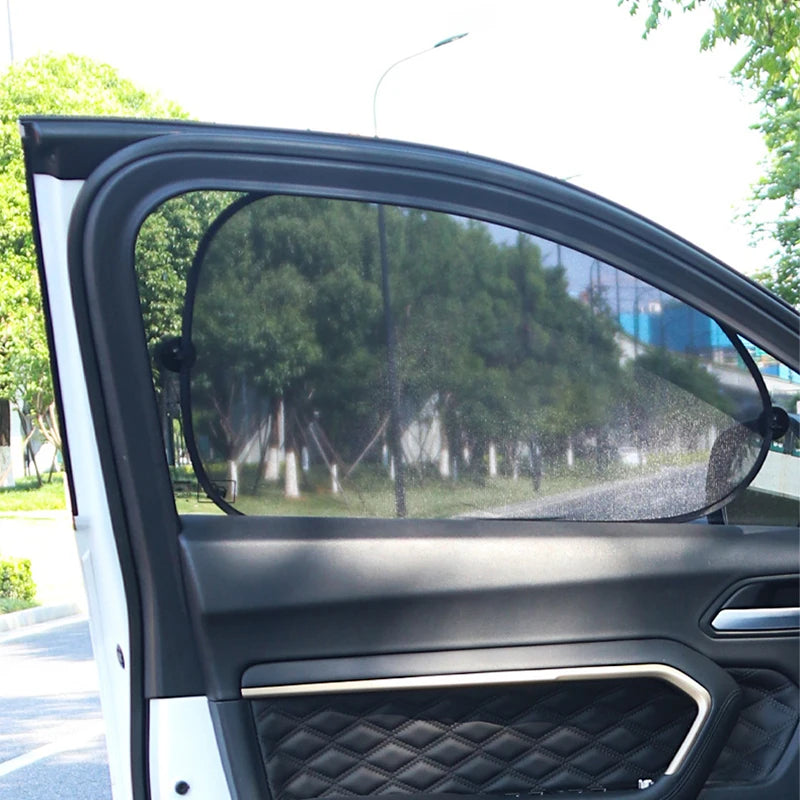 Car Sun Shade Side Window Curtain Front Rear Window Sunshade Summer UV Blocking