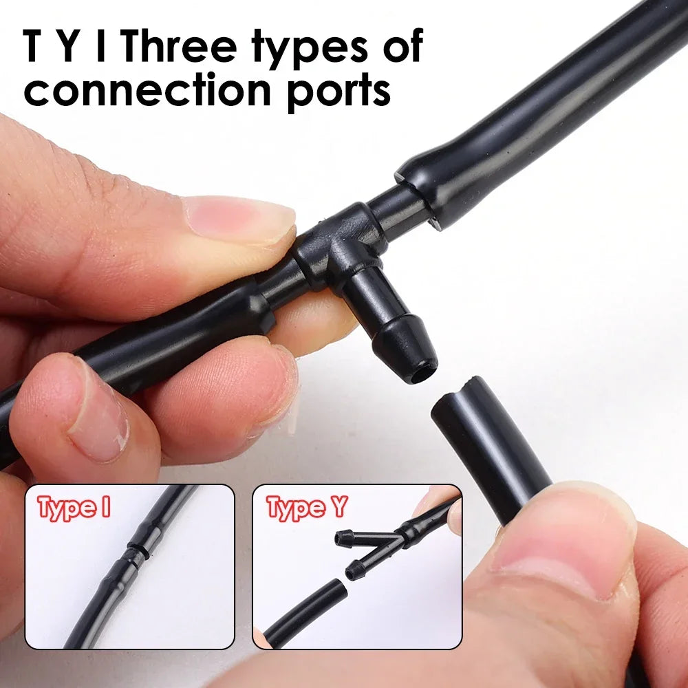 Car Auto Windshield Washer Hose Wiper Blade Pipe Jet Spray Nozzle Water Fluid Premium Automotive Accessory