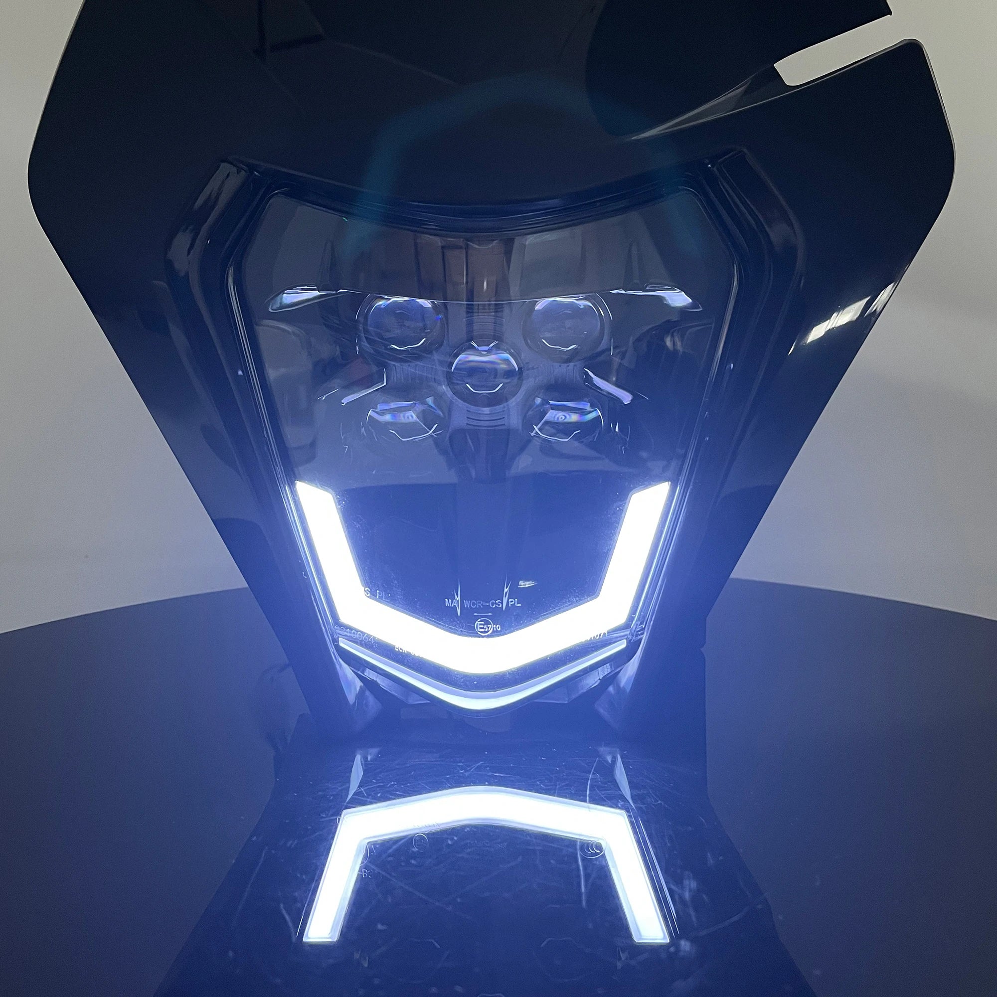 Motorcycle LED Headlight Plate for KTM EXC XC SX MX XC 125 250 300 450 Supermoto Enduro Universal Dirt Bike Headlights