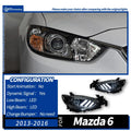 Head Lamp For Mazda 6 Atenza 2013-2017 Mustang Headlights Fog Light Day Running Light DRL H7 LED Bi Xenon Bulb Car Accessory