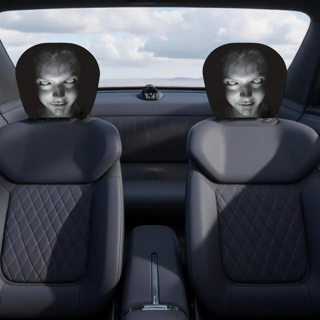 Car Headrest Cover Funny Auto Interior Supplies Head Rest Protector Vehicle