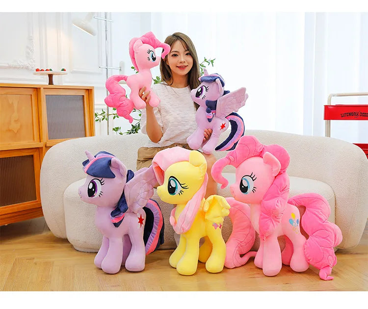 New My Little Pony Plush Doll Anime Twilight Sparkle Fluttershy Pinkie Pie Premium Automotive Accessory