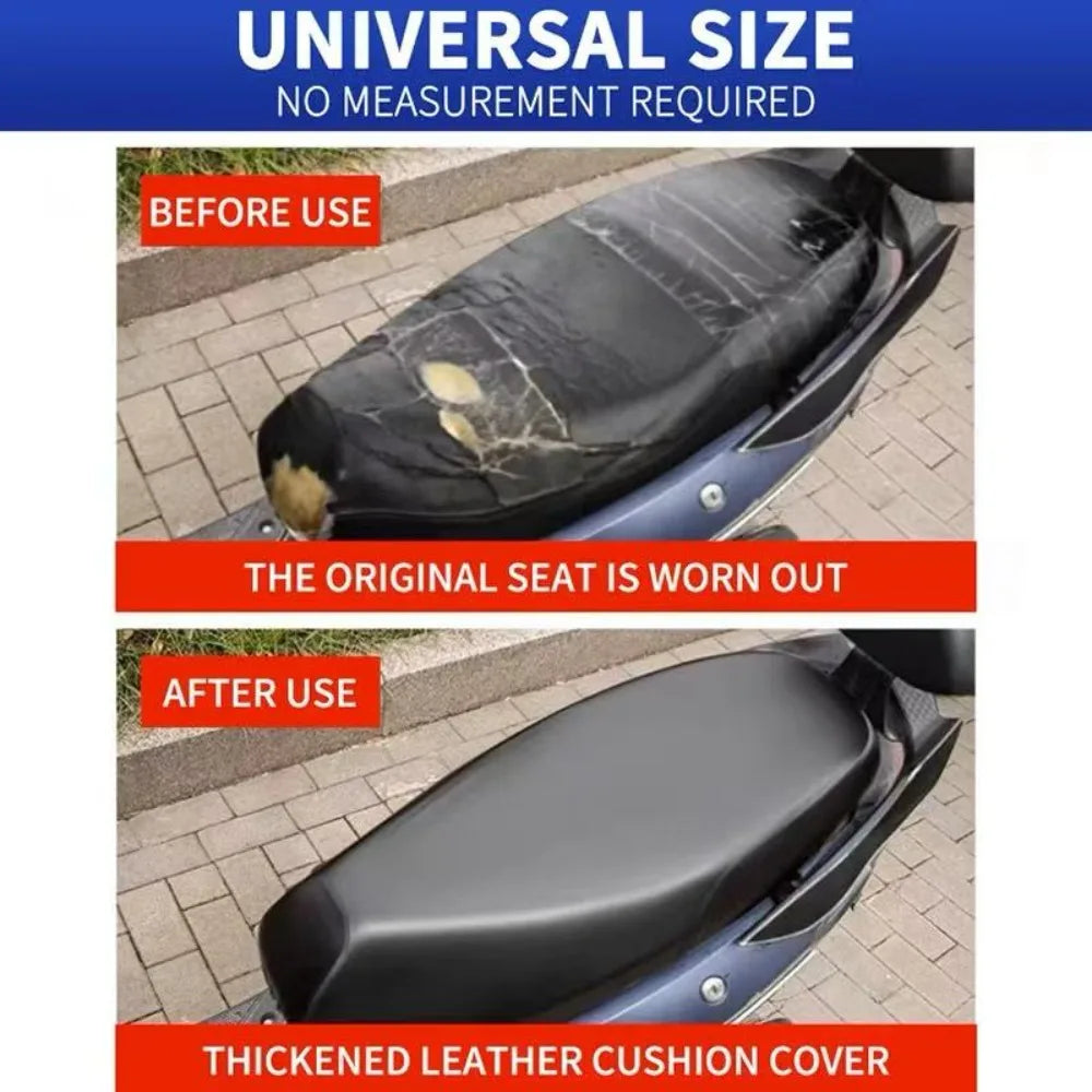 Motorcycle Seat Cover Elastic PU Leather Motorbike Protector Cushion Interior