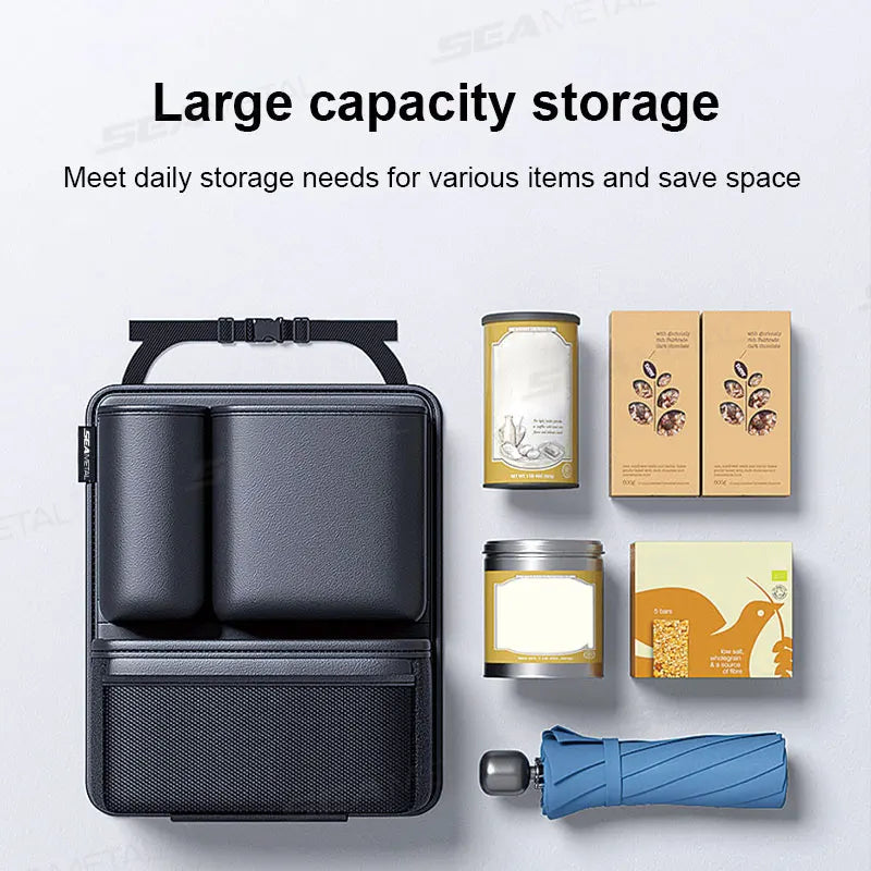BLALION Car Trunk Leatherette Storage Bag Detachable Auto Seat Back Pocket